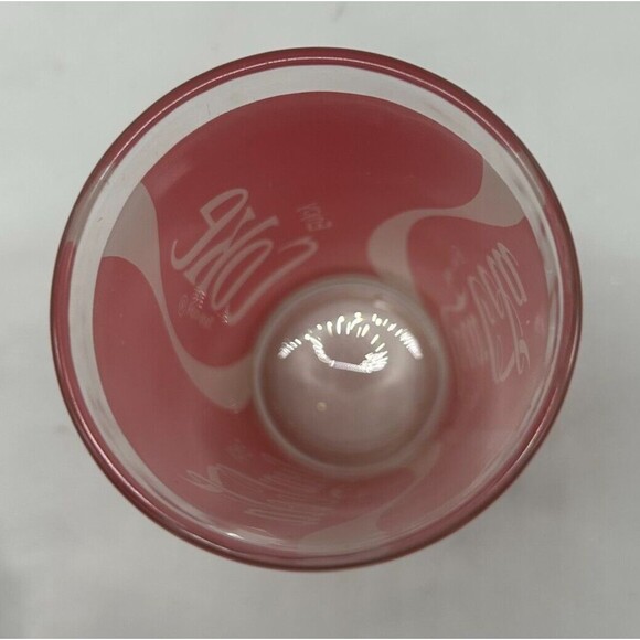 VINTAGE 1980s Coca-Cola Coke Glass Tumbler~Red & White Ribbon Logo 5.25"- 10 oz - Picture 5 of 8
